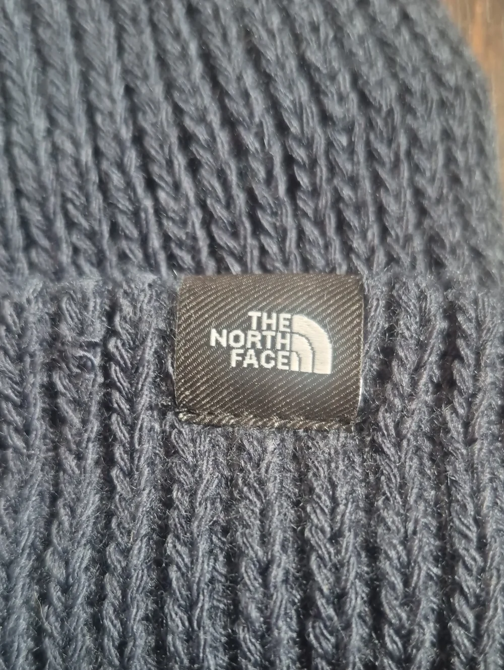 The NORTH FACE rib beanie OS Mens Urban Navy Embroidered Logo Cuffed Winter Hat